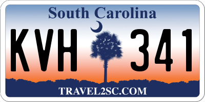 SC license plate KVH341