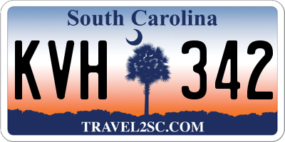 SC license plate KVH342