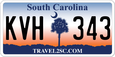 SC license plate KVH343