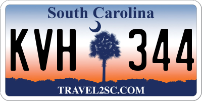 SC license plate KVH344