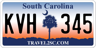 SC license plate KVH345