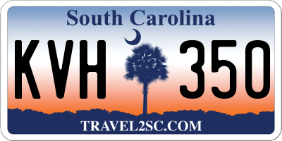 SC license plate KVH350