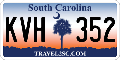 SC license plate KVH352
