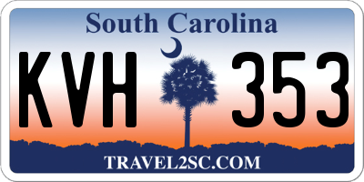 SC license plate KVH353