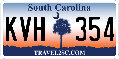 SC license plate KVH354