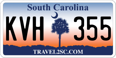 SC license plate KVH355