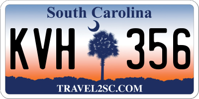 SC license plate KVH356