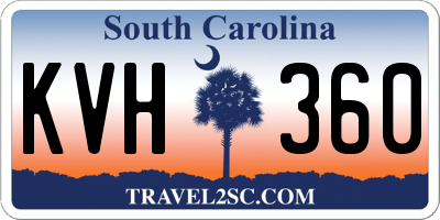 SC license plate KVH360