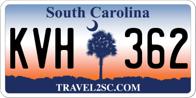 SC license plate KVH362