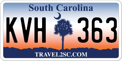 SC license plate KVH363