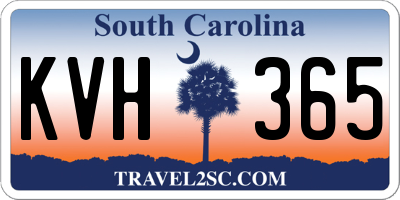 SC license plate KVH365