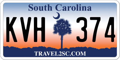 SC license plate KVH374