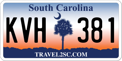 SC license plate KVH381