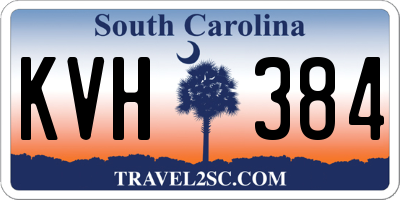 SC license plate KVH384