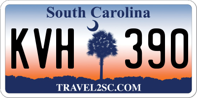 SC license plate KVH390