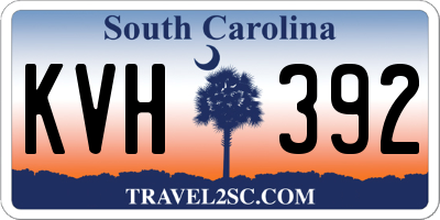 SC license plate KVH392