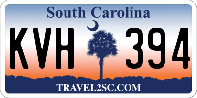 SC license plate KVH394