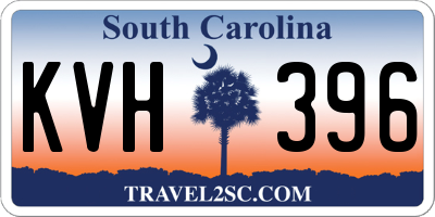 SC license plate KVH396