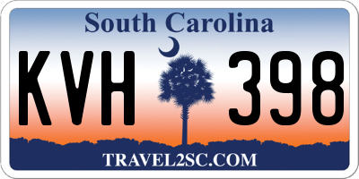 SC license plate KVH398