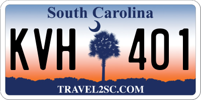 SC license plate KVH401