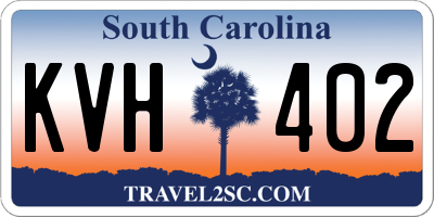 SC license plate KVH402