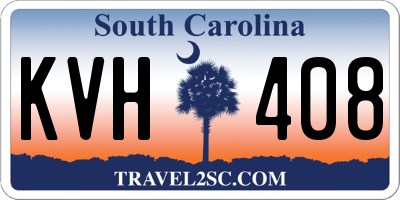SC license plate KVH408