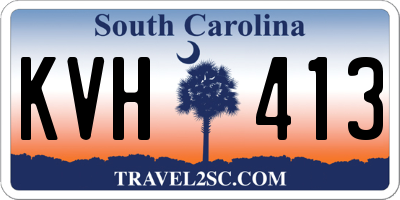 SC license plate KVH413