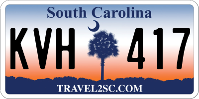 SC license plate KVH417
