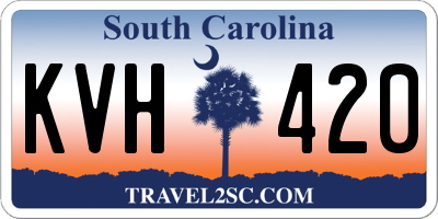 SC license plate KVH420