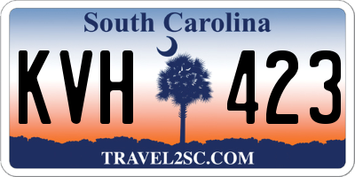 SC license plate KVH423