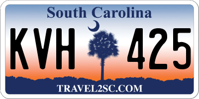 SC license plate KVH425