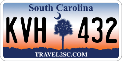 SC license plate KVH432