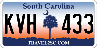 SC license plate KVH433