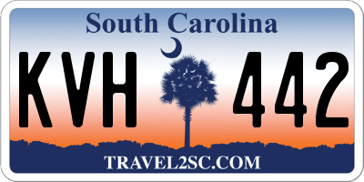 SC license plate KVH442