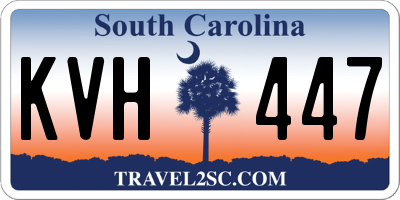 SC license plate KVH447