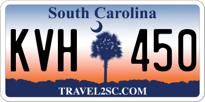 SC license plate KVH450
