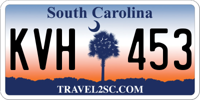 SC license plate KVH453