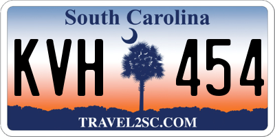 SC license plate KVH454