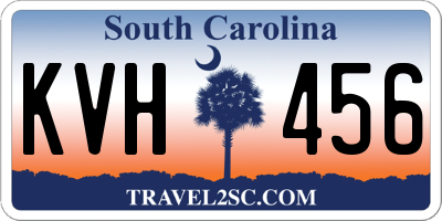 SC license plate KVH456