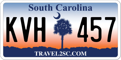 SC license plate KVH457