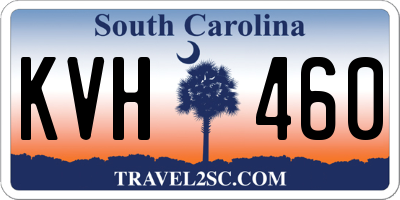 SC license plate KVH460