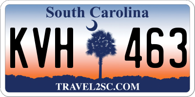 SC license plate KVH463