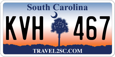 SC license plate KVH467