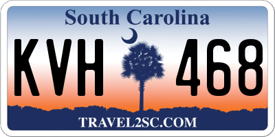 SC license plate KVH468
