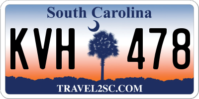 SC license plate KVH478