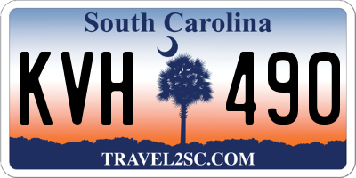 SC license plate KVH490