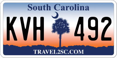 SC license plate KVH492