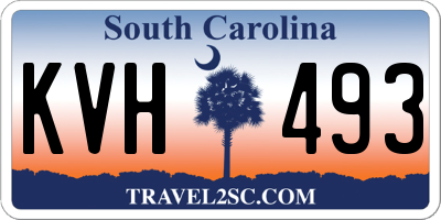 SC license plate KVH493