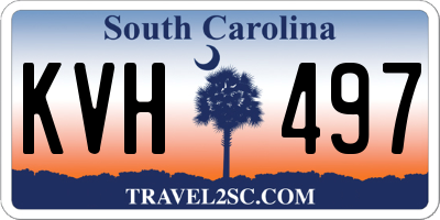 SC license plate KVH497