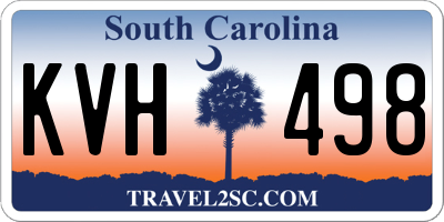 SC license plate KVH498